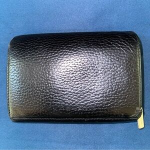 Vintage Unisex Burberry Bifold Leather Wallet with COA